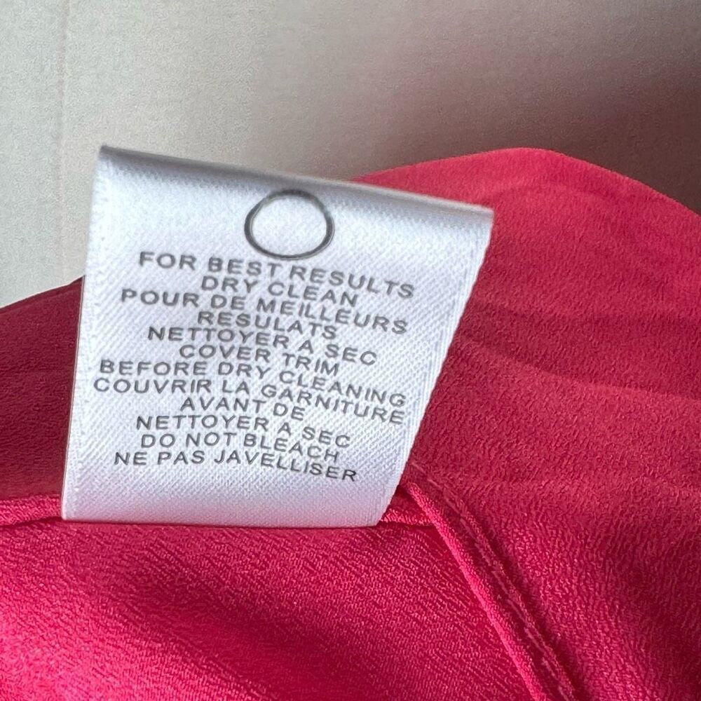 Halston Heritage Sunburst Pleat Halter Maxi Gown Chain & Hot Pink S - Picture 11 of 12